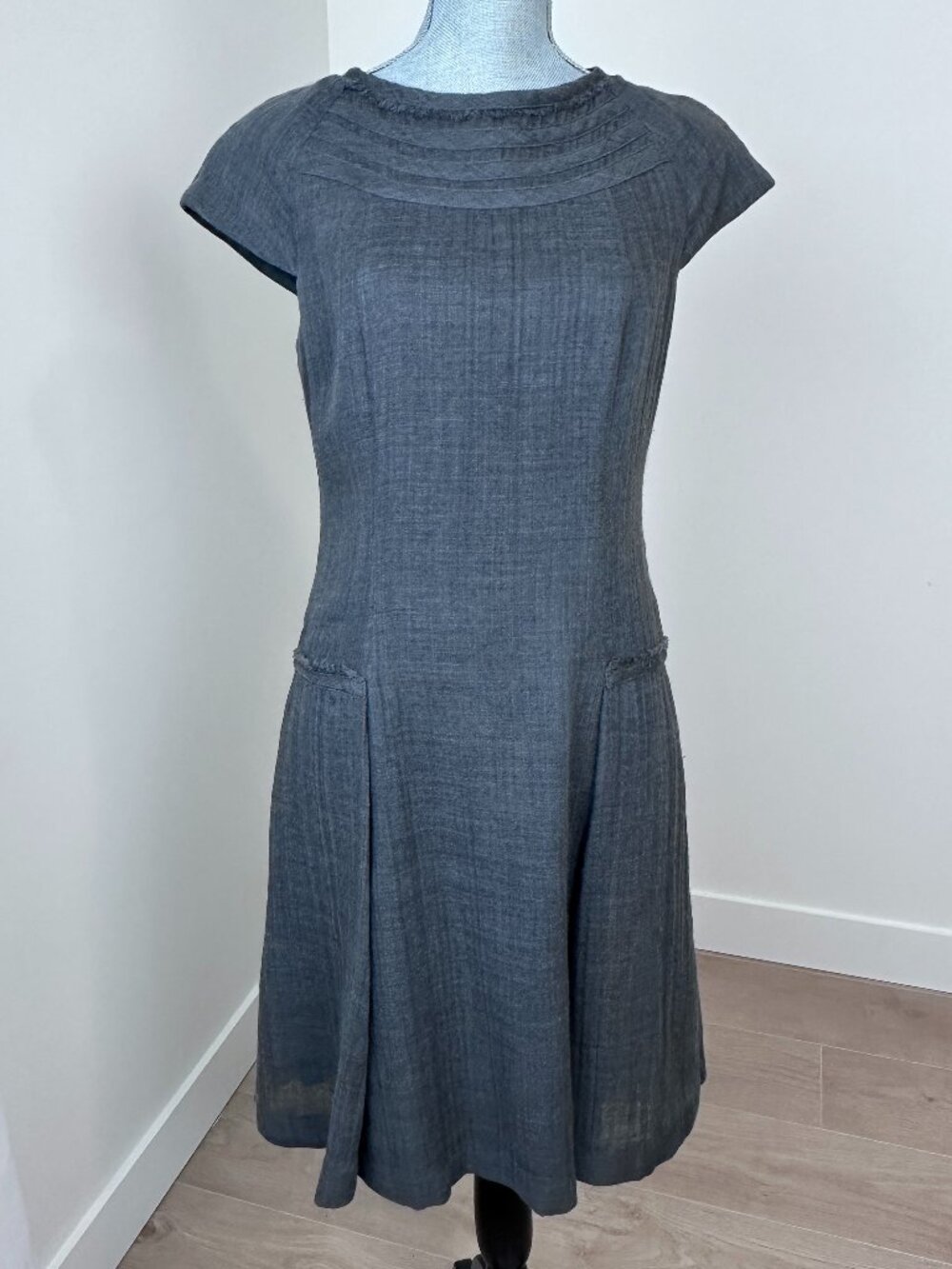 Wednesday Adam’s Dark Academia Wool Fit & Flare Dress sz 8 - Tombstone